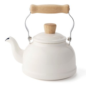 후지호로 코튼 법랑 주전자, 1.6L, 화이트, 1개