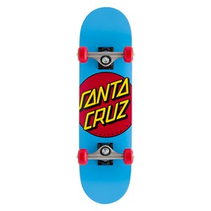 SANTACRUZ 클래식 도트 슈퍼 마이크로 스케이트보드 컴플릿, 블루, 1개