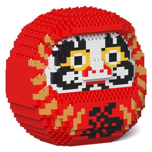 JEKCA 다루마 일본 테마 블럭 S, 레드, 1개