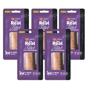 하림펫푸드 고양이 더리얼 필렛 간식, 참치, 30g, 5개