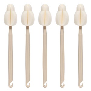 엠피엘 롱 더블버블 젖병솔 25cm, 베이지, 5개