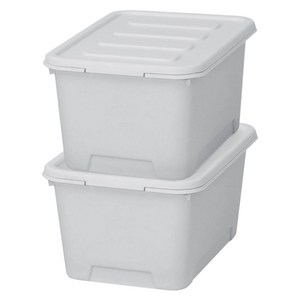 가쯔 국내 제조 마카롱 리빙박스, 라이트그레이, 100L, 2개