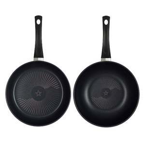 해피콜 뉴 컴포트 다이아몬드 후라이팬 세트 2개, 프라이팬 30cm + 궁중팬 30cm, 1세트