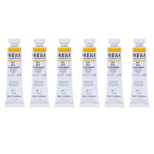 신한화구 전문가 한국화 물감 341 농황 6p, 20ml, 1색