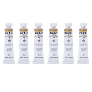 신한화구 전문가 한국화 물감 350 금 6p, 20ml, 1색