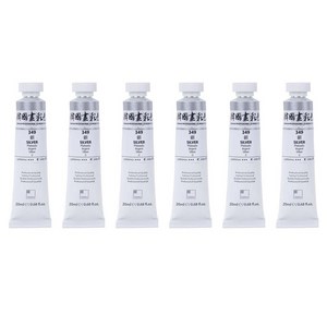 신한화구 전문가 한국화 물감 349 은 6p, 20ml, 1색