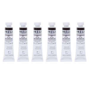 신한화구 전문가 한국화 물감 321 흑고동 6p, 20ml, 1색