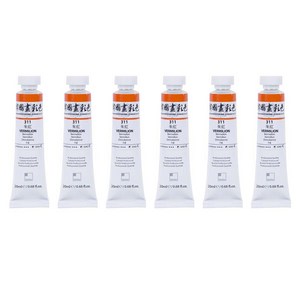 신한화구 전문가 한국화 물감 311 주홍 6p, 20ml, 1색