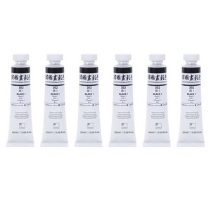 신한화구 전문가 한국화 물감 302 흑 1 6p, 20ml, 1색