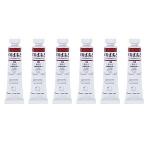 신한화구 전문가 한국화 물감 314 연지 1 6p, 20ml, 1색