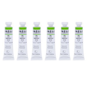 신한화구 전문가 한국화 물감 306 약엽 6p, 20ml, 1색