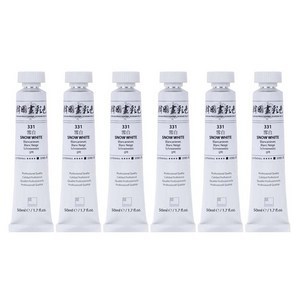신한화구 전문가 한국화 물감 331 설백 6p, 20ml, 1색