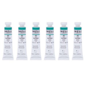 신한화구 전문가 한국화 물감 307 녹청 6p, 20ml, 1색