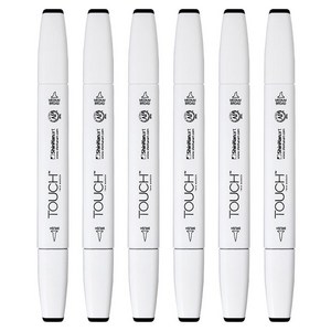 터치 트윈 브러쉬 마카 120 BLACK, 1색, 6개