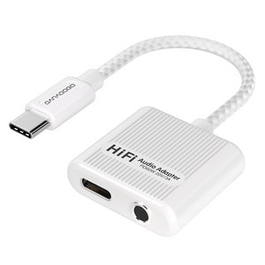 바라보고 C타입 HiFi 60W 고속충전 듀얼 젠더 3.5mm, AG02, 1개