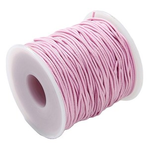 마다꾸미 컬러 고무줄 롤 수경끈 만들기 고무끈 대용량 1.2mm x 50m, 라이트핑크, 1개