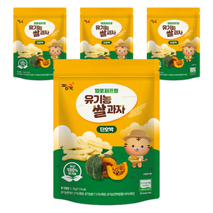 짱죽 헬로퍼프짱 유기농 쌀과자, 단호박, 30g, 4개