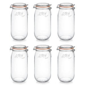 르파르페 슈퍼자 유리 밀폐용기, 2L, 6개