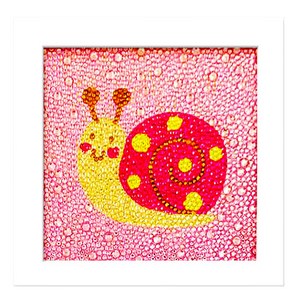 모모픽스페인팅 보석 십자수 DIY 키트 세트 15 x 15 cm, DA06 달팽이, 1세트