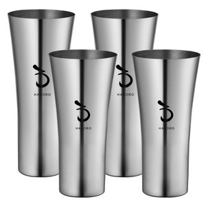 하로로 야마노 스테인 플레인 컵 380ml + 460ml 세트, 2세트
