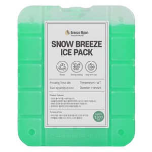 브리즈문 스노우 브리즈 빙점하 아이스팩 영하 13도, 그린, 1200ml