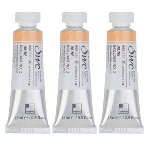 신한화구 전문가 수채화물감 SWC 튜브 A시리즈 866 쟌 브릴리언트 2 3p, 15ml, 1색