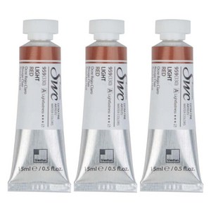 신한화구 전문가 수채화물감 SWC 튜브 A시리즈 959 라이트 레드 3p, 15ml, 1색