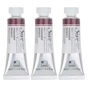 신한화구 전문가 수채화물감 SWC 튜브 D시리즈 953 퍼머넌트 마젠타 3p, 15ml, 1색