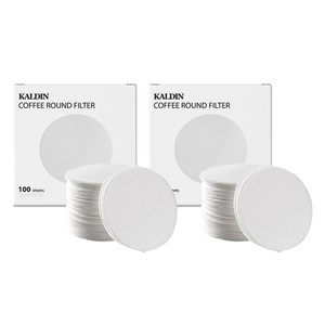 칼딘 모카포트 포터필터 여과지 더치커피기구 올 라운드 필터 화이트 60mm, 100개입, 2개