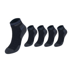 네파 여성용 어드벤처 쿠션 등산 단목 양말 5족 세트 NPCABSXS, 블랙(NPCABSXS-BK5), 1세트
