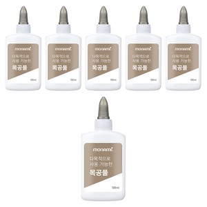 모나미 다목적으로 사용 가능한 목공풀, 120ml, 6개