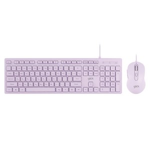 지클릭커 OFFICEPRO 저소음 키보드 + 마우스 세트, 퍼플, GMK-300, 일반형