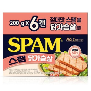 스팸 닭가슴살, 200g, 6개