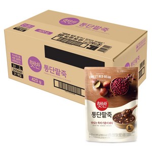 햇반 통단팥죽, 420g, 21개