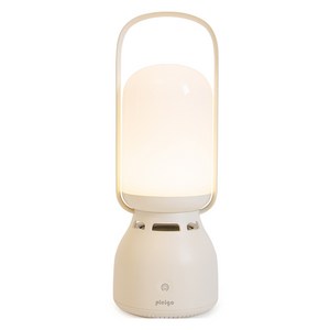PLEIGO 캠핑 나이트램프 무드등 TWS 블루투스 스피커, BS82, 화이트