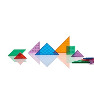 이디엑스에듀케이션 반투명 촉각 칠교퍼즐 세트 23504C, 혼합색상, 1인용, 1세트
