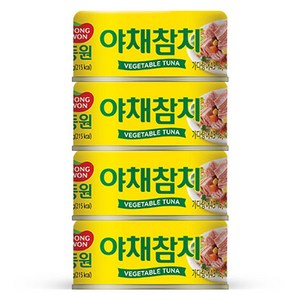 동원참치 야채참치 통조림, 135g, 4개