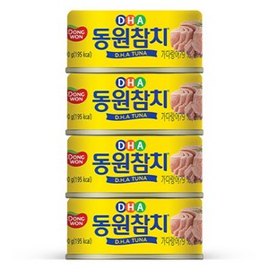 동원참치 DHA 통조림, 90g, 4개