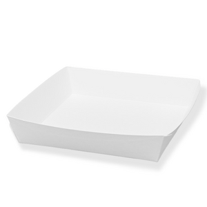 제이팩토리 일회용 사각 종이트레이 화이트 8호 11 x 11 x 2.4cm, 100개, 1개입