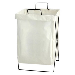 모던픽 린넨 패브릭 접이식 다용도 빨래바구니, 화이트