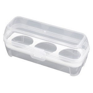 생활의지혜 캠핑 계란 케이스 3구, 투명, 1개