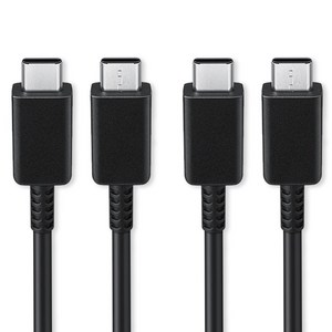 언박싱 삼성 호환 갤럭시 C타입-C타입 초고속 100W PD 충전 데이터전송 케이블, 블랙, 2개, 2m