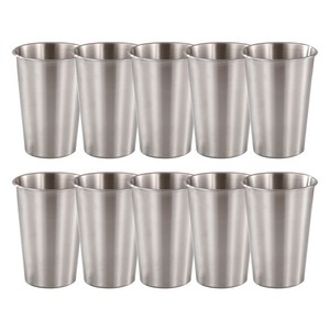 스텐컵 500ml, 10개, 실버