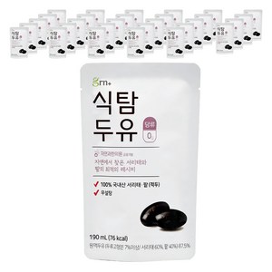 GRN 건강한 무설탕 서리태 팥 식탐두유, 30개, 190ml