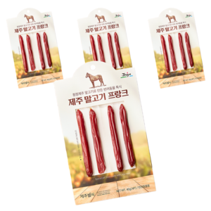 제주별식 강아지 프랑크 져키 4p, 말고기, 40g, 4개