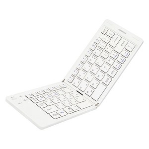 스마텍 접이식 미니 블루투스 무선키보드, 화이트, STBK-F2000, 제조사축