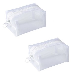 탑피아 휴대용 케이블 이어폰 파우치, 흰색, 2개