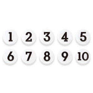 마그피아 숫자 자석홀더 세트 중, 1번~10번, 1세트