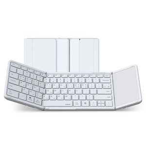 퓨전에프엔씨 멀티 페어링 무선 터치패드 블루투스 접이식 키보드, 화 이 트, X-Folding XK905B, 제조사축