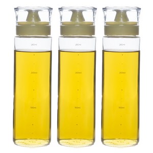 시노글라스 키텐실 신형 I형 오일병 올리브, 300ml, 3개